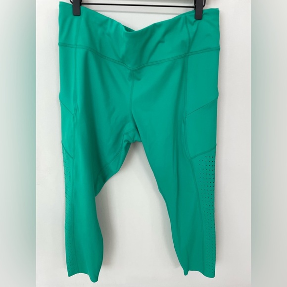 Athleta Bright Green Performance Leggings - Picture 3 of 10